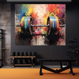 Tranh canvas nghệ thuật, fitness and gym [Đóng khung, sẵn hàng]